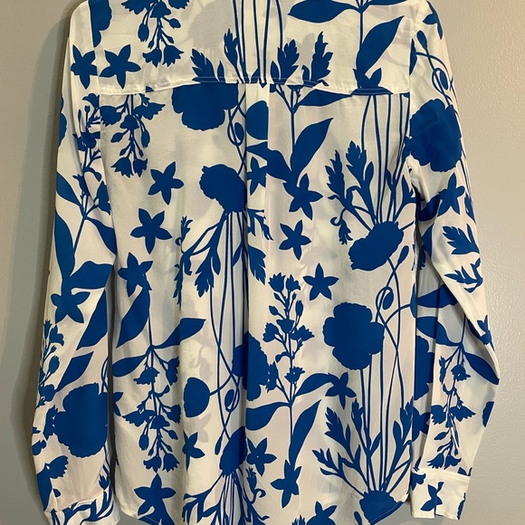 BODEN Women's Floral Long Sleeve Button Front 100% Silk Blouse Size 2R - Picture 4 of 7